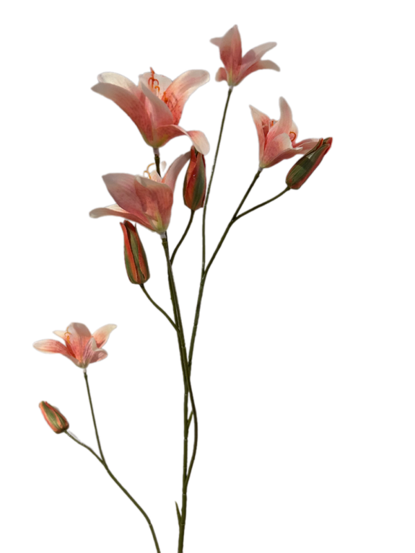 Zijdenbloem | Kunstbloem | Lelie | Peach |  106cm