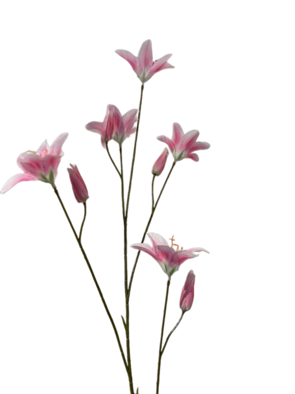 Zijdenbloem | Kunstbloem | Lelie | Roze | 106cm