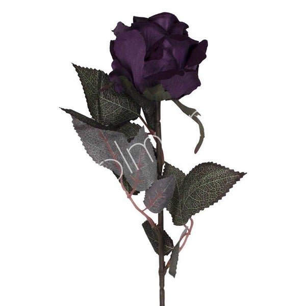 Zijdenbloem | Kunstbloem | Roos | Paars | Colmore | 75cm