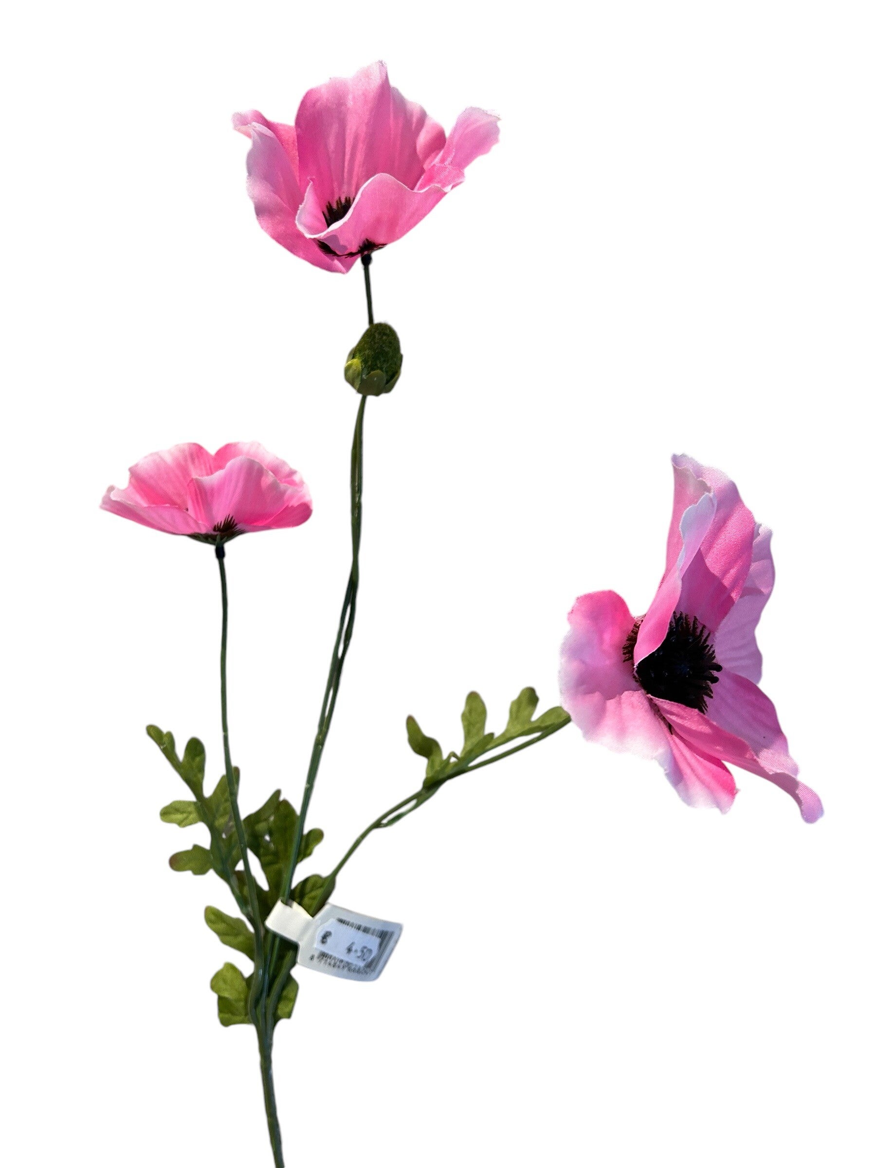 Zijdenbloem | Kunstbloem | Poppy Spray | Roze | 63cm