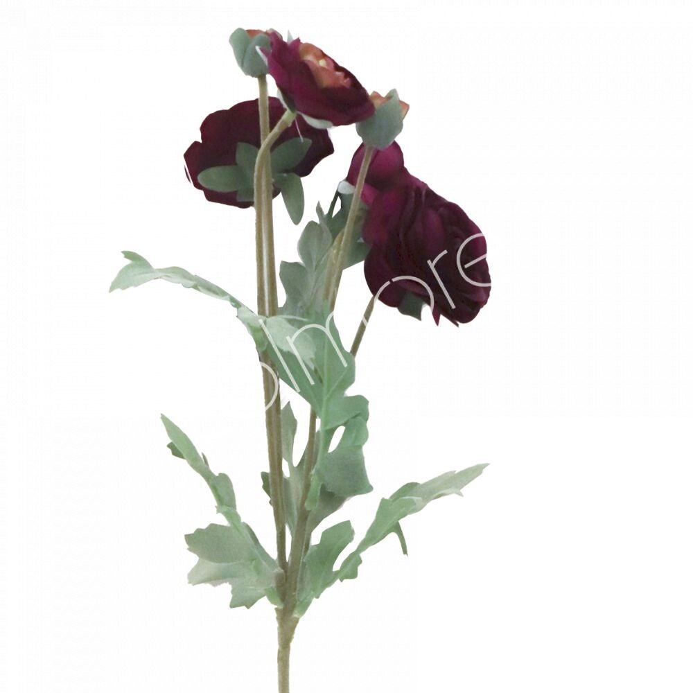 Zijdenbloem | Kunstbloem | Ranonkel | Paars | Colmore | 66cm