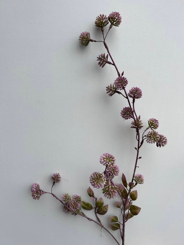 Zijdenbloem | Kunstbloem | Sambucus | Paars | Groen | Colmore | 93cm