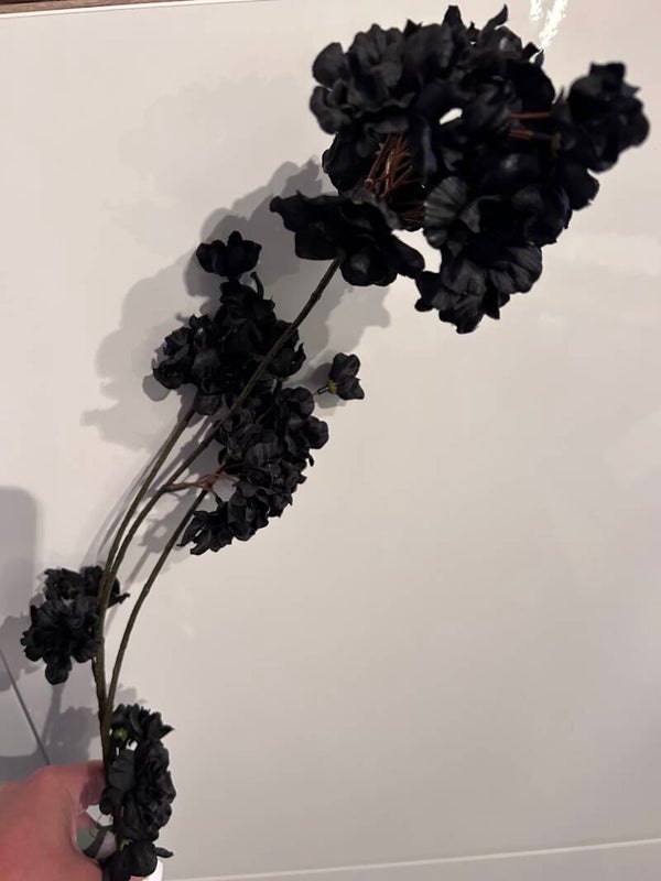 Zijdenbloem | Kunstbloem | Bloesem | Zwart | 84cm