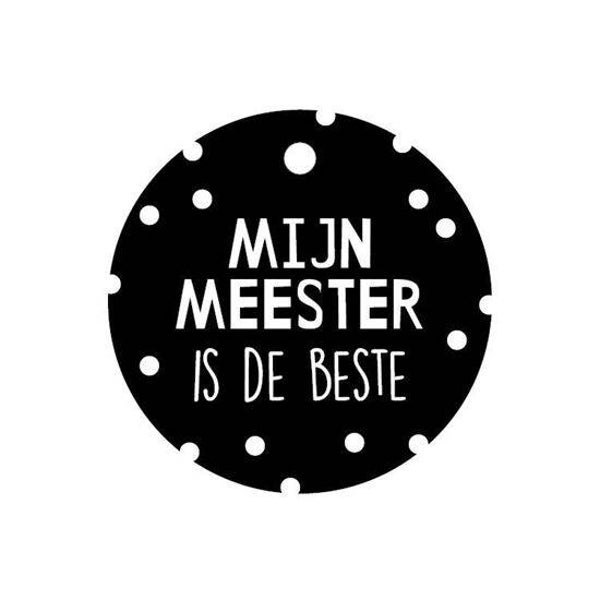 Kadolabel Mijn meester is de beste