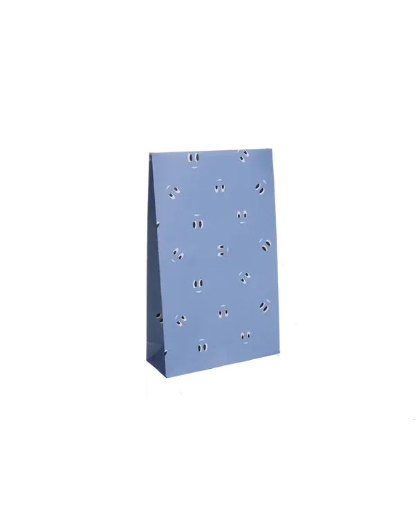 blokbodemzak oogjes blauw M