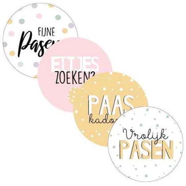 sticker pasen assorti 40mm 4 varianten