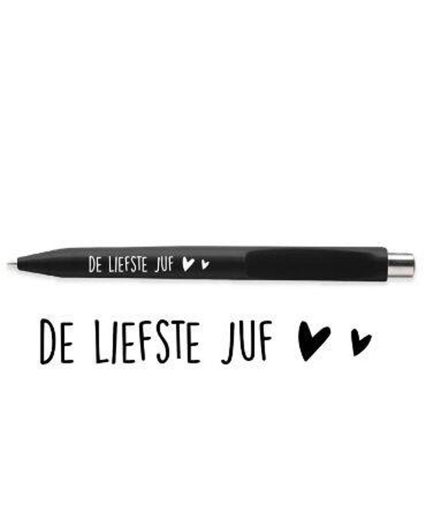 Gift Balpen de liefste juf zwart