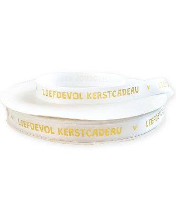 kerst satijnlint liefdevol kerstcadeau