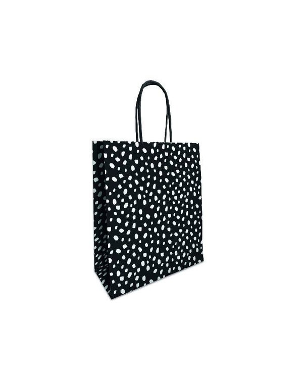 tasje zwart met witte dots