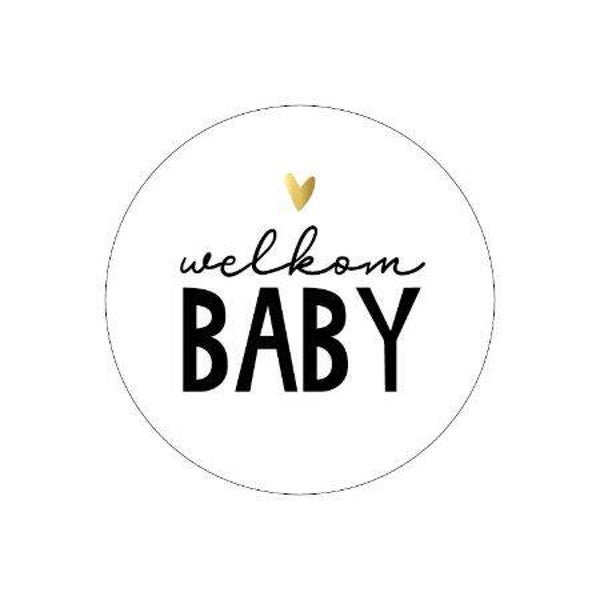 sticker Welkom baby 40mm