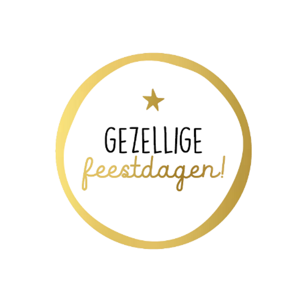 Kerst Sticker Gezellige feestdagen 40mm