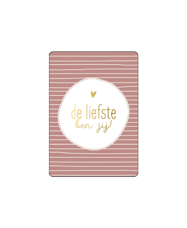 Cadeaukaartje De liefste ben jij