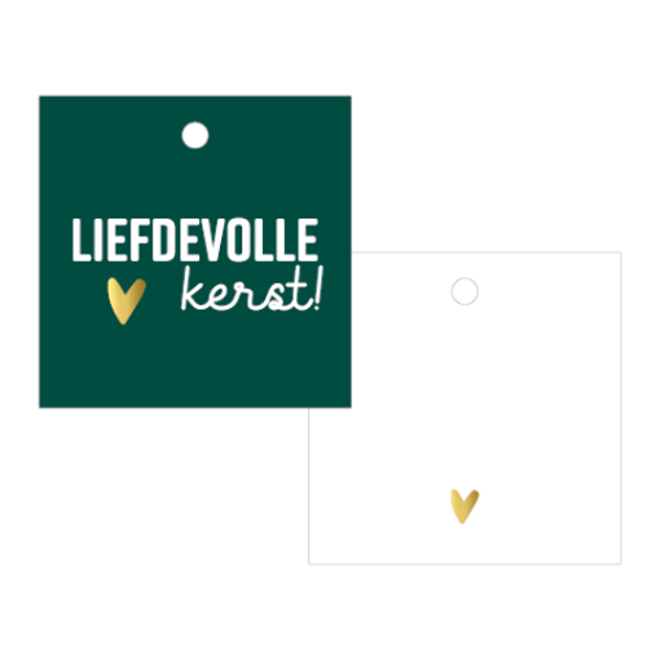 Kadolabel Liefdevolle kerst 60x60mm