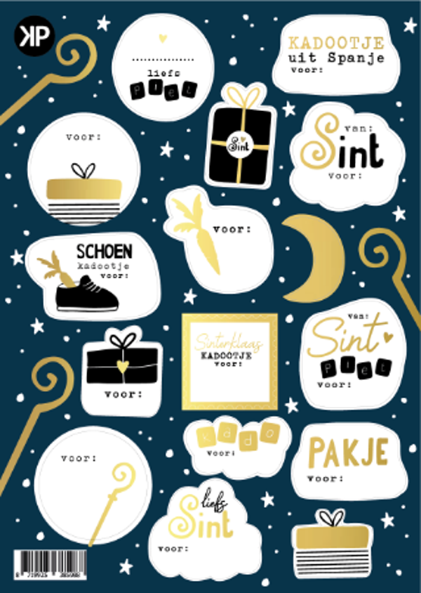 Sint stickervel blauw