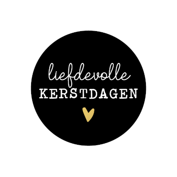 kerst sticker liefdevolle kerstdagen 40mm