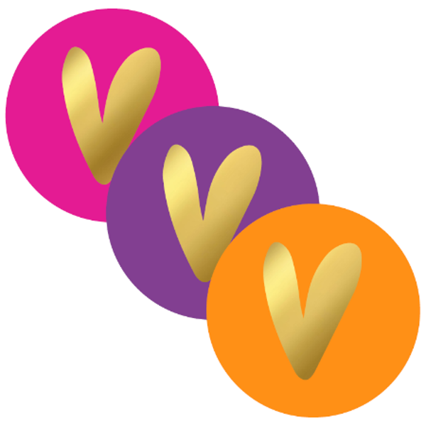 sticker hart 3 varianten funky 50mm