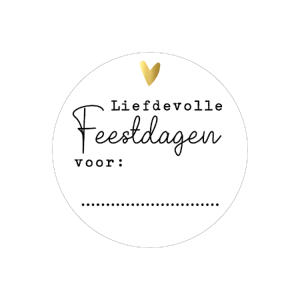kerst sticker liefdevolle feestdagen voor........ 50mm