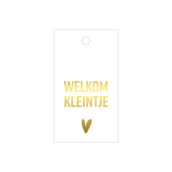 kadolabel welkom kleintje