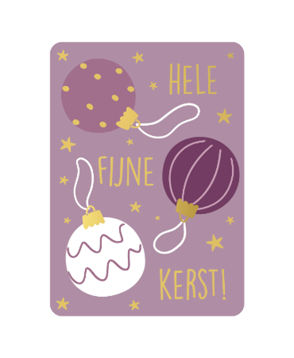 kerst ansichtkaart hele fijne kerst