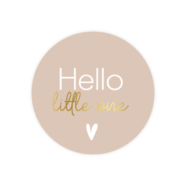 sticker hello little one taupe