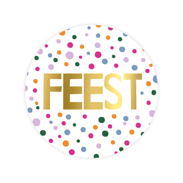 sticker feest confetti 50mm