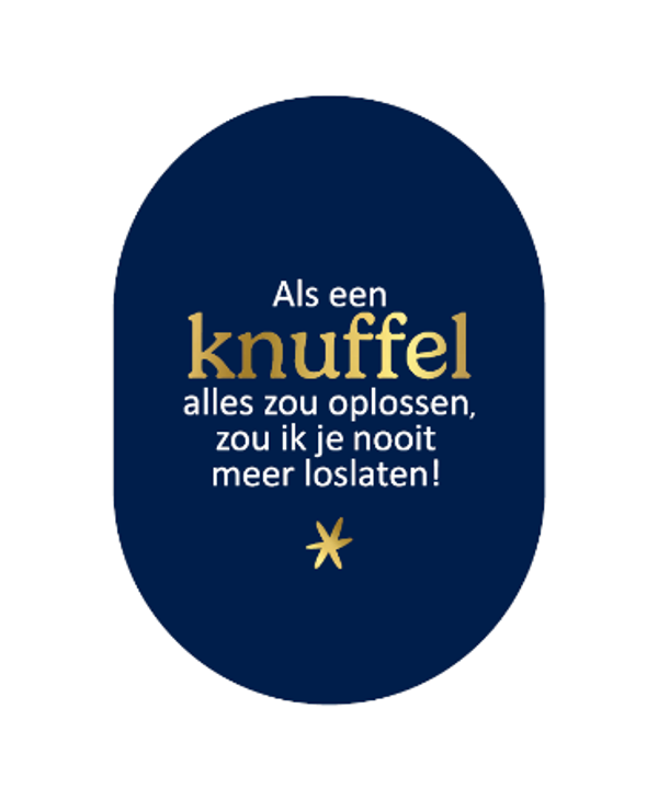 ansichtkaart als een knuffel ovaal