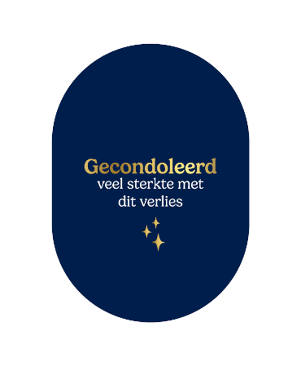 ansichtkaart gecondoleerd ovaal