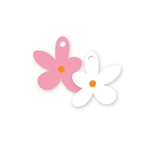 kadolabel flower dubbelzijdig