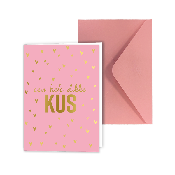 wenskaart een hele dikke kus