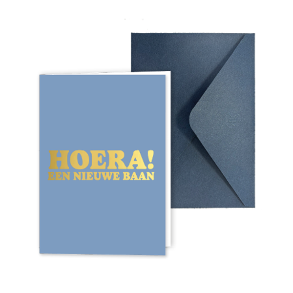 wenskaart hoera een nieuwe baan