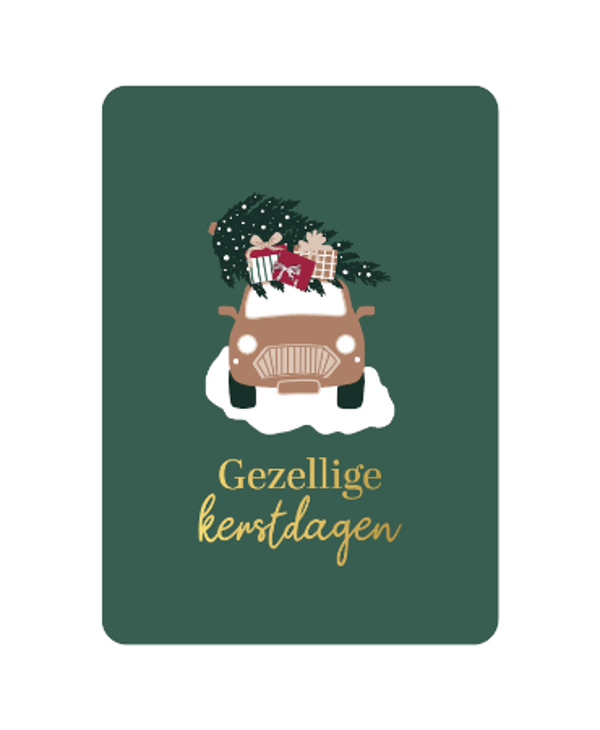 kerst ansichtkaart gezellige kerstdagen