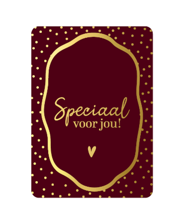 ansichtkaart speciaal voor jou (donkerrood)