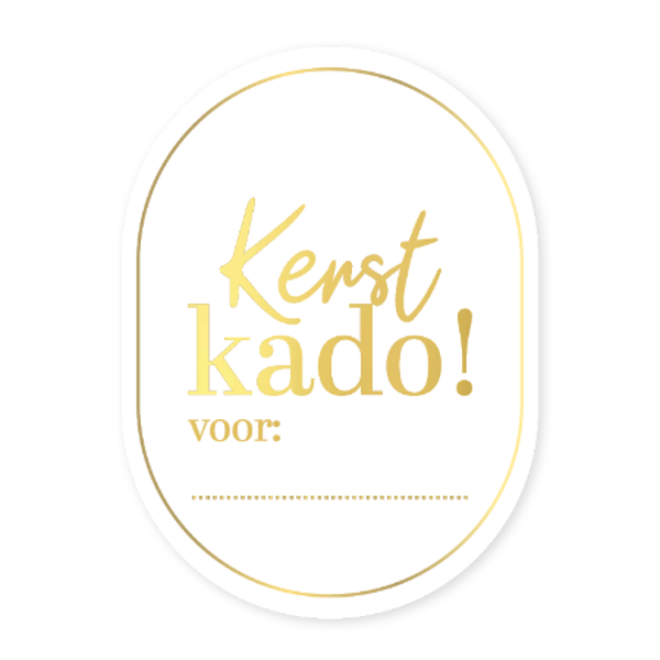 sticker kerst kerst kado voor...43x59mm
