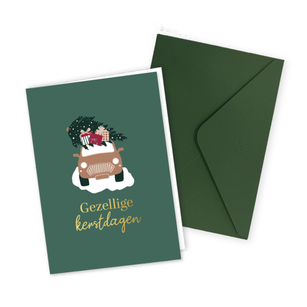 kerst wenskaart gezellige kerstdagen