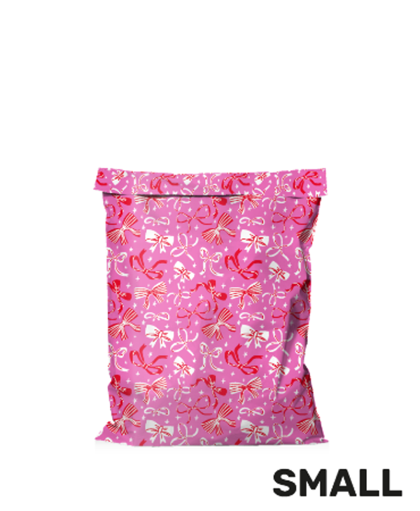 verzendzak strikjes roze S