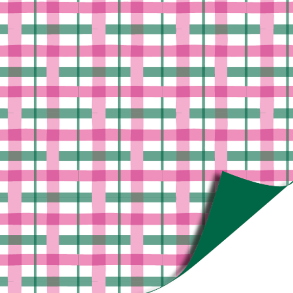 kadopapier ruit roze/groen dubbelzijdig BINNENKORT VERKRIJGBAAR