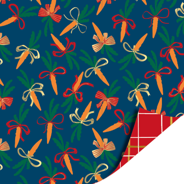 sint cadeaupapier wortels dubbelzijdig