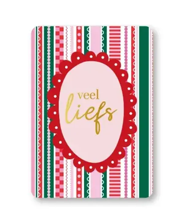 cadeaukaartje veel liefs strepen