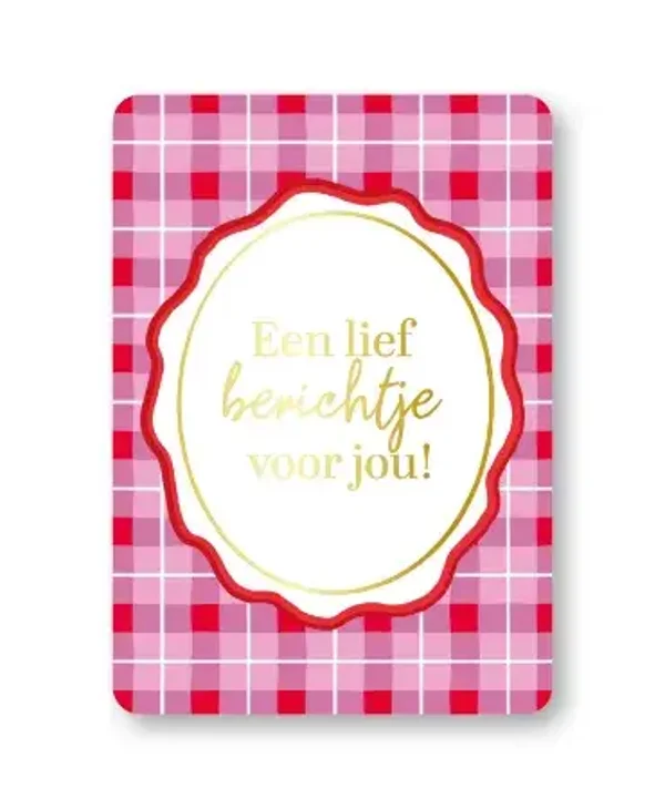 ansichtkaart een lief berichtje voor jou
