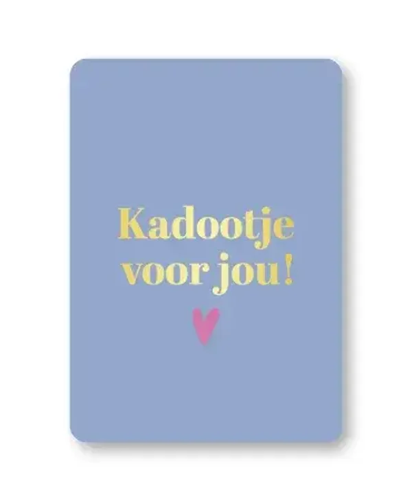 ansichtkaart kadootje voor jou licht blauw