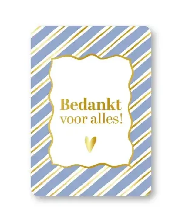 cadeaukaartje bedankt voor alles