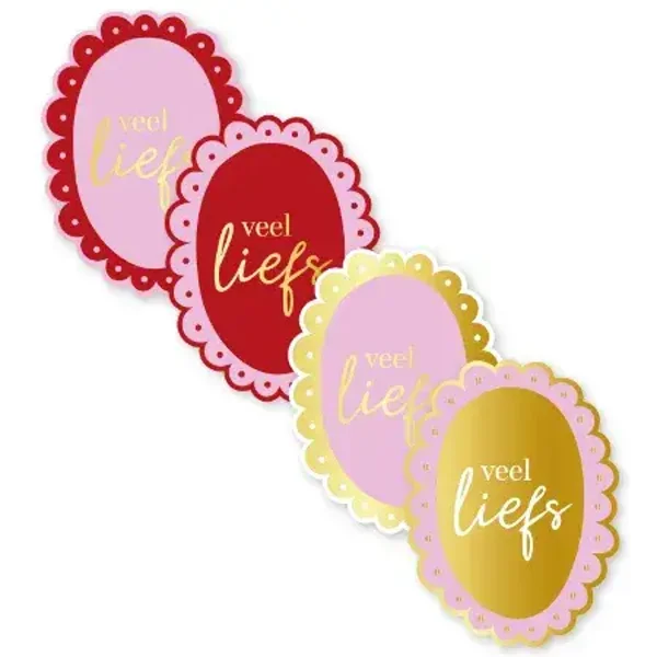 sticker liefs ovaal 4 stuks 42x56mm BINNENKORT VERKRIJGBAAR