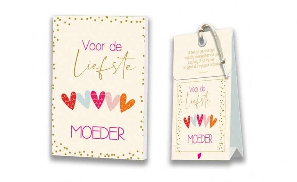 kaart met bijpassend geurzakje voor de liefste moeder color