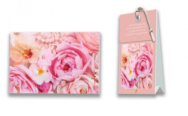 Kaart met bijpassend geurzakje flowers rose