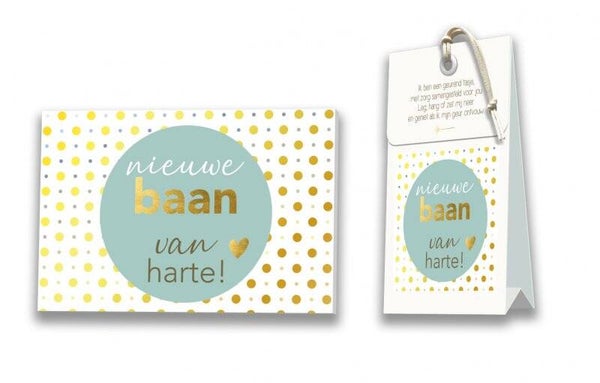 Kaart met bijpassend geurzakje Nieuwe baan color