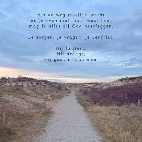 wenskaart als de weg moeilijk COMING SOON