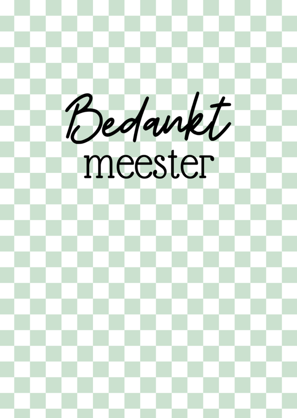 ansichtkaart bedankt meester ruitjes