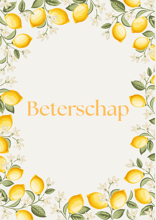 ansichtkaart beterschap citroenen
