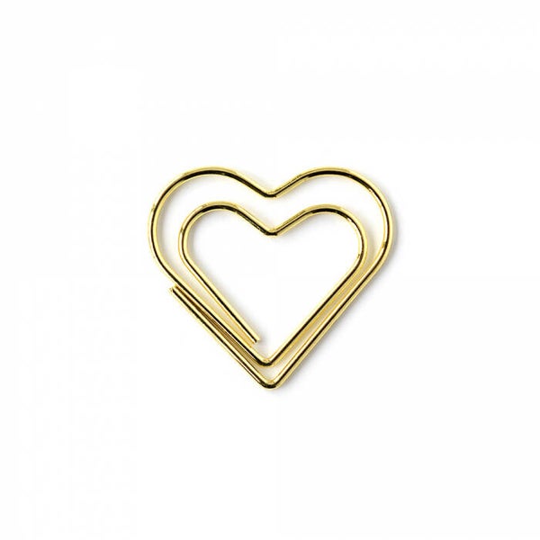 Clip hart goud 25 x 23mm