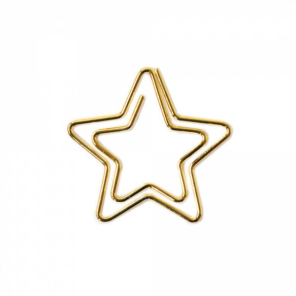 Clip ster goud 30 x 30 mm